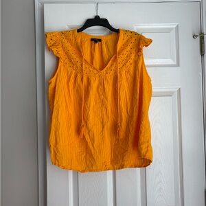 Jessica Simpson Vibrant Yellow Eyelet Blouse